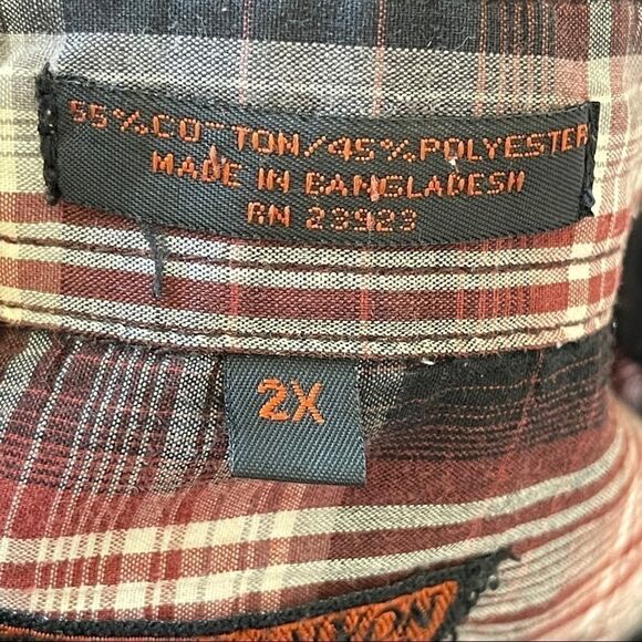 Canyon Guide Outfitters Cotton Plaid Shirt 2X - Picture 3 of 8